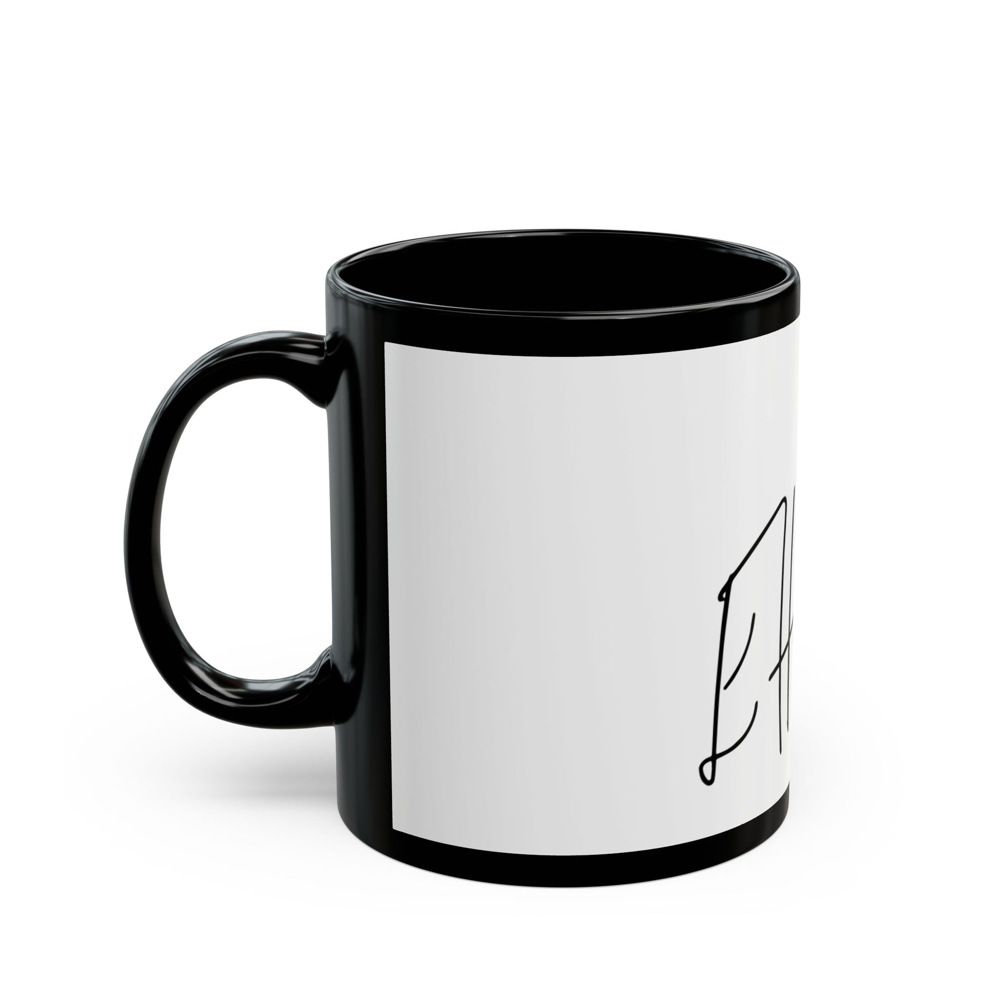 Rainbow Hat Illustration Black Mug (11oz, 15oz) - snazzymerch