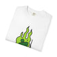 Billie Eilish Inspired Dyed T-shirt – Green Flame Icon Edition Printify