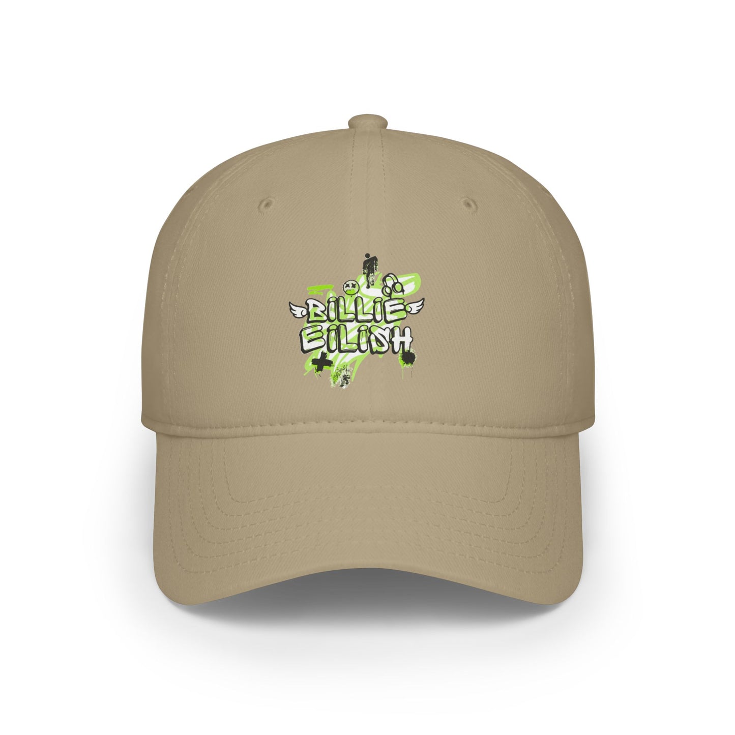 Billie Eilish Inspired Baseball Cap – Grunge Angel Graffiti Edition Printify