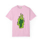 Billie Eilish Inspired Dyed T-shirt – Green Flame Icon Edition Printify