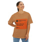 Music Quote Card Unisex Oversized Boxy Tee - snazzymerch