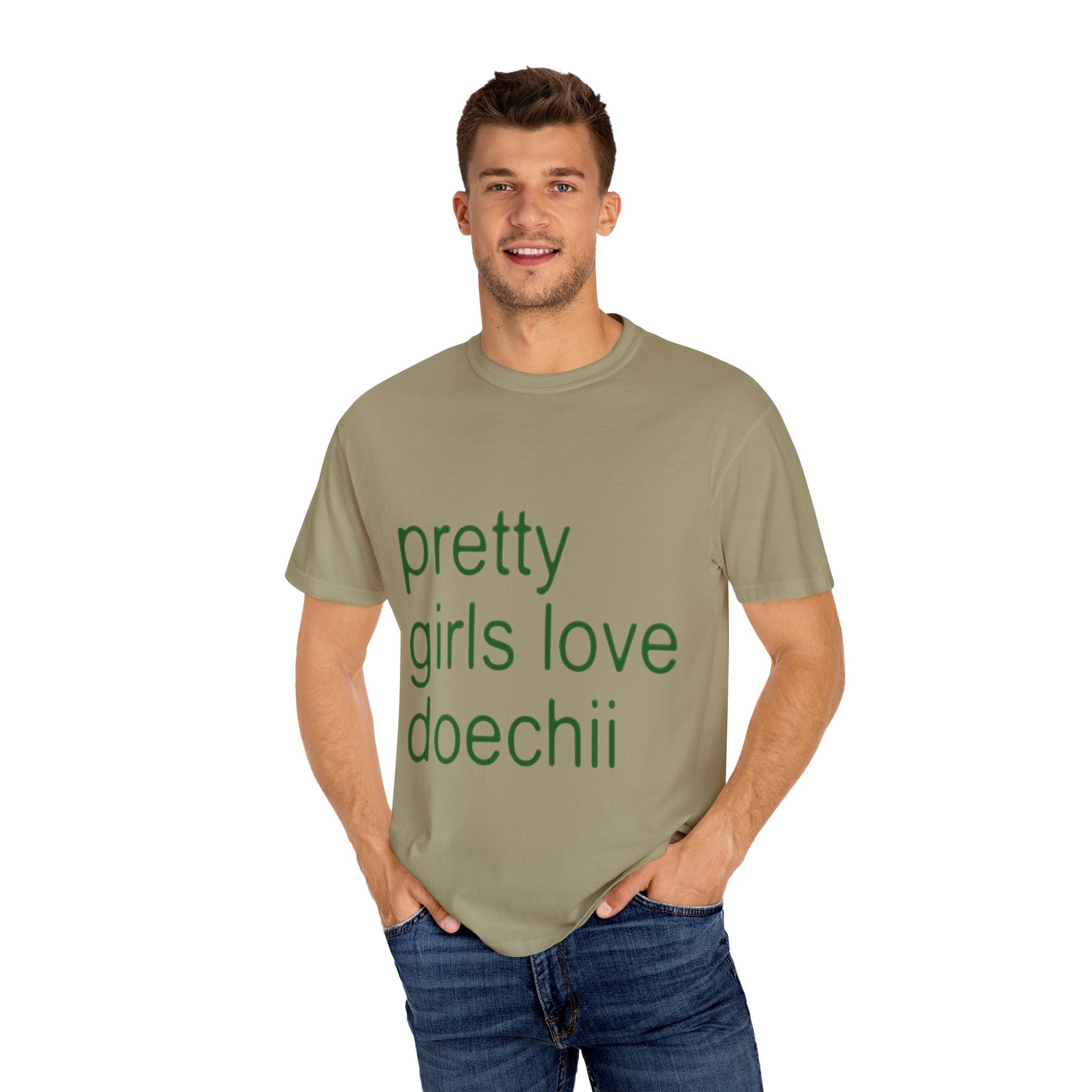 Green Text Statement Unisex Garment-Dyed T-shirt - snazzymerch