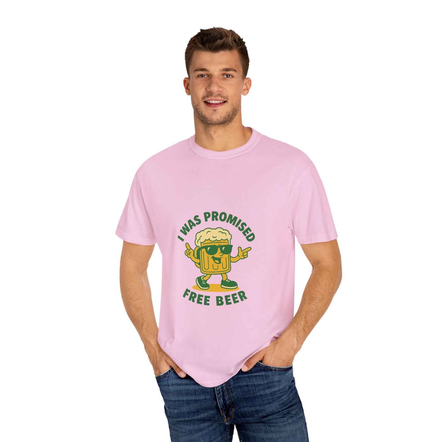 Unisex Garment-Dyed T-shirt – Snazzy Free Beer Edition Printify