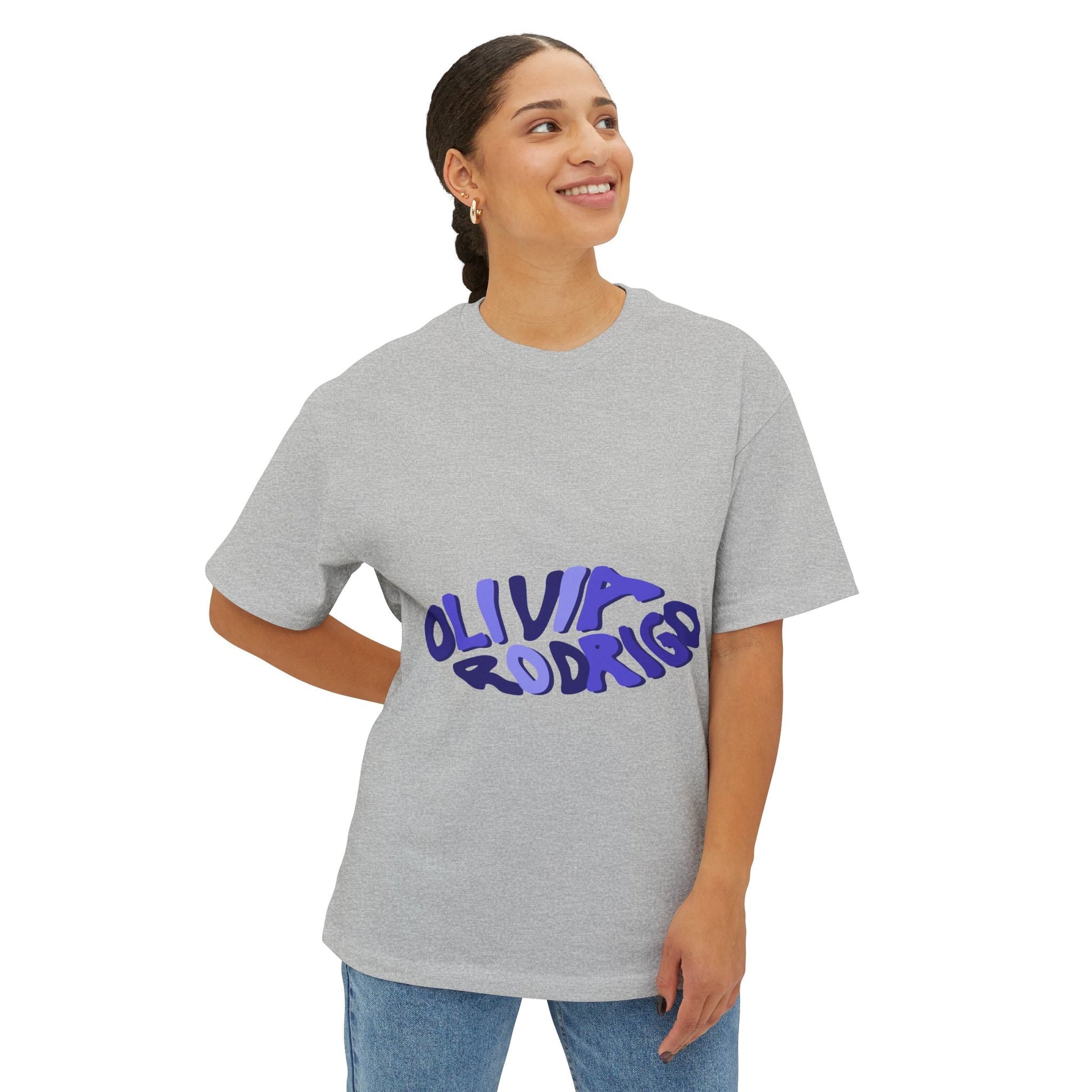 Olivia Rodrigo Wavy Text-Oversized Tee Printify