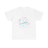 Neon Space Doodles Unisex Cotton Tee Printify