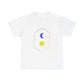 Gradient Moon and Star Emblem Unisex Cotton Tee Printify