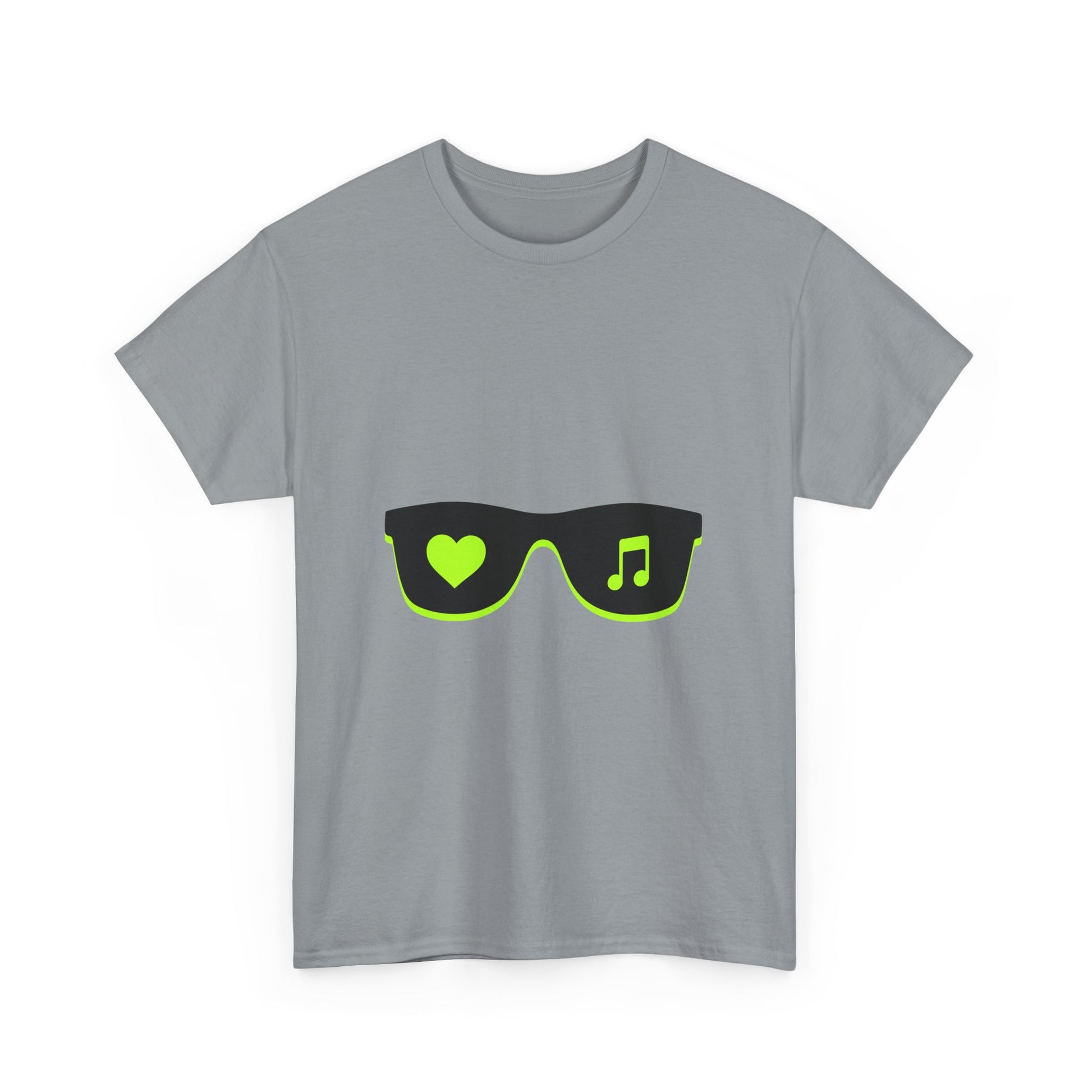 Neon Love Notes Unisex Heavy cotton tee Printify