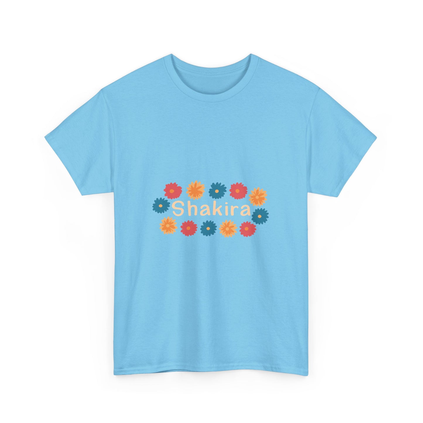 Retro Floral Groove Unisex Heavy cotton tee Printify