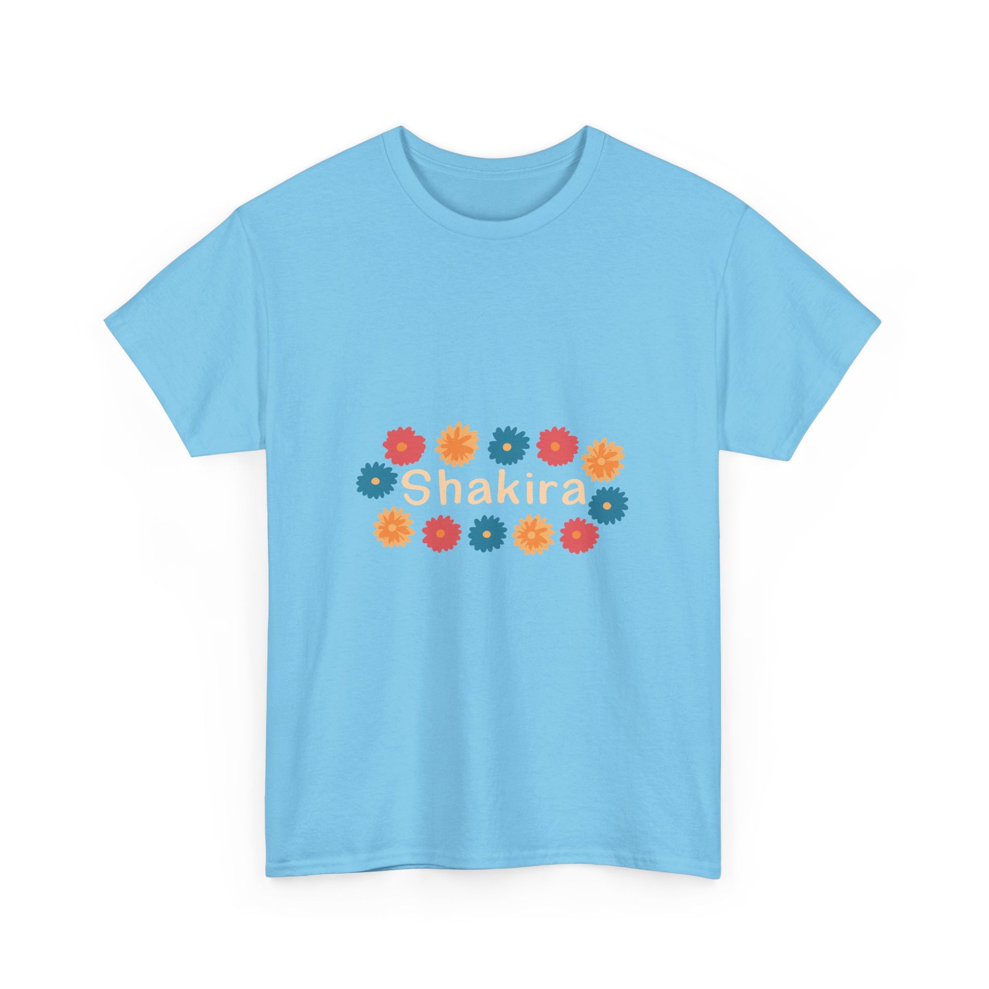 Retro Floral Groove Unisex Heavy cotton tee Printify