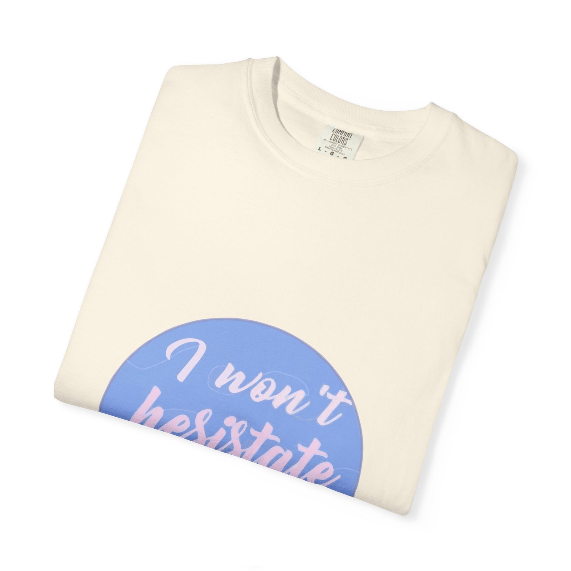 Blue Quote Circle Unisex Garment-Dyed T-shirt - snazzymerch