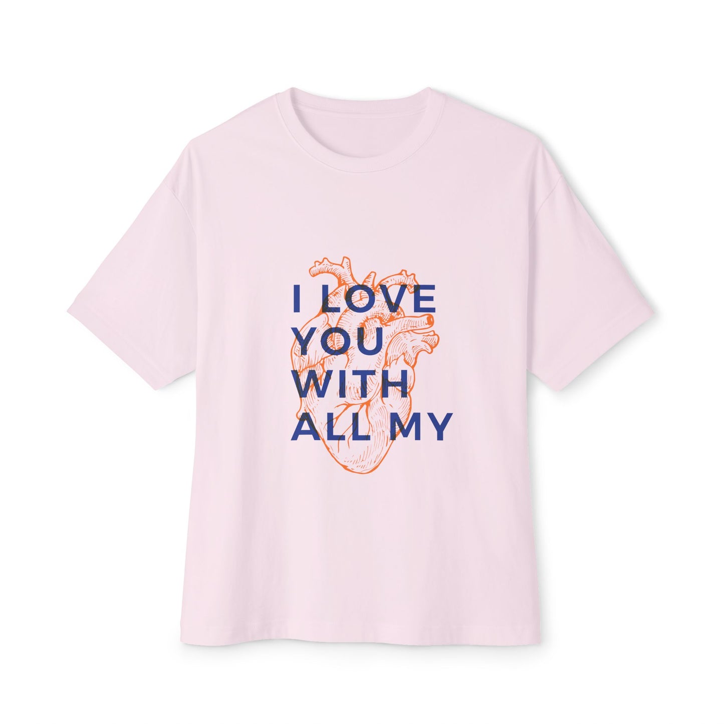 All My Heart Anatomical Art Unisex Oversized Boxy Tee - snazzymerch