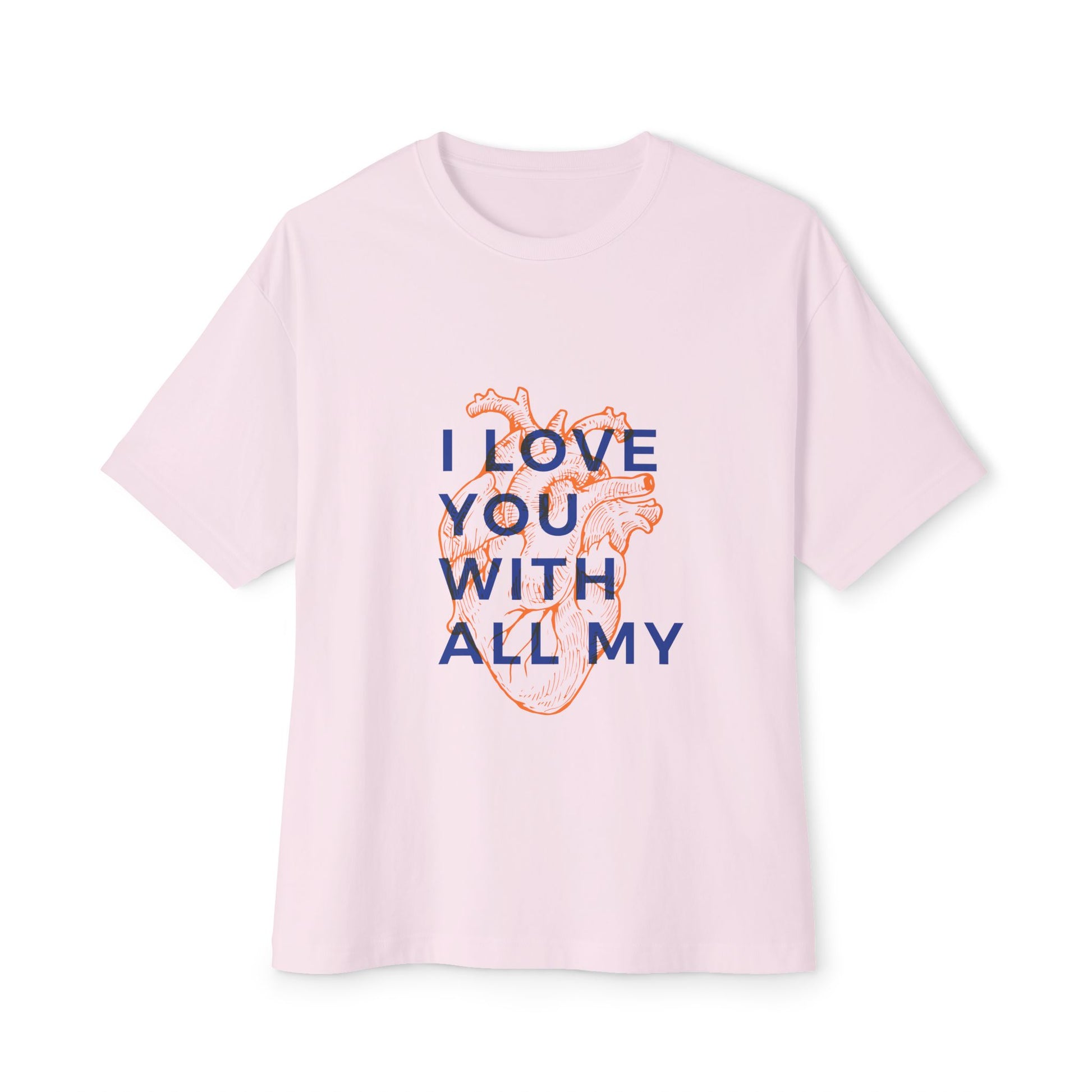 All My Heart Anatomical Art Unisex Oversized Boxy Tee - snazzymerch