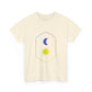 Gradient Moon and Star Emblem Unisex Cotton Tee Printify