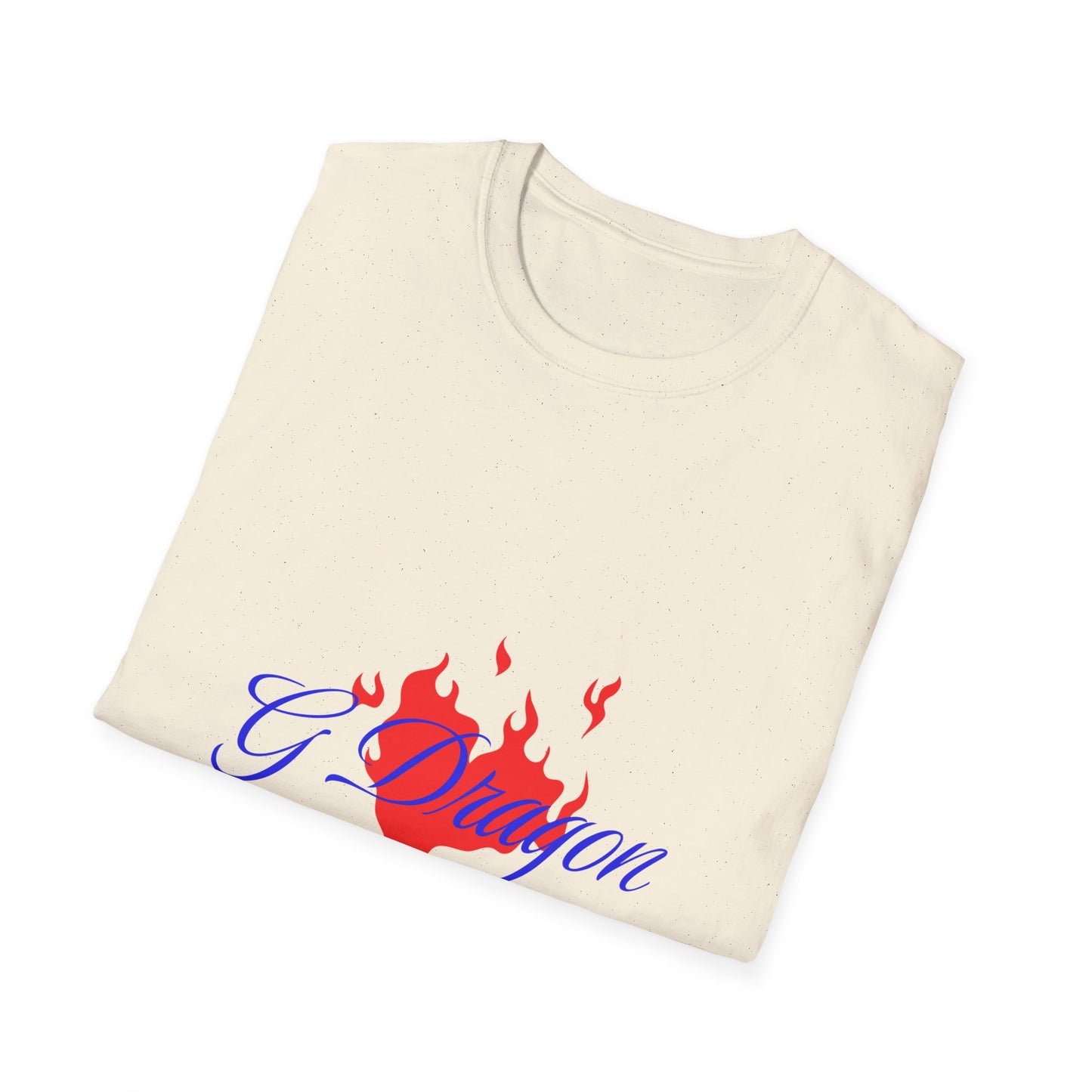 Heart on Fire Bold Script Unisex Softstyle Tee - snazzymerch