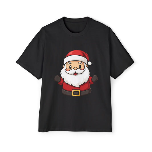 Cute Santa Claus Oversized Tee – Festive Christmas Cartoon T-Shirt Printify