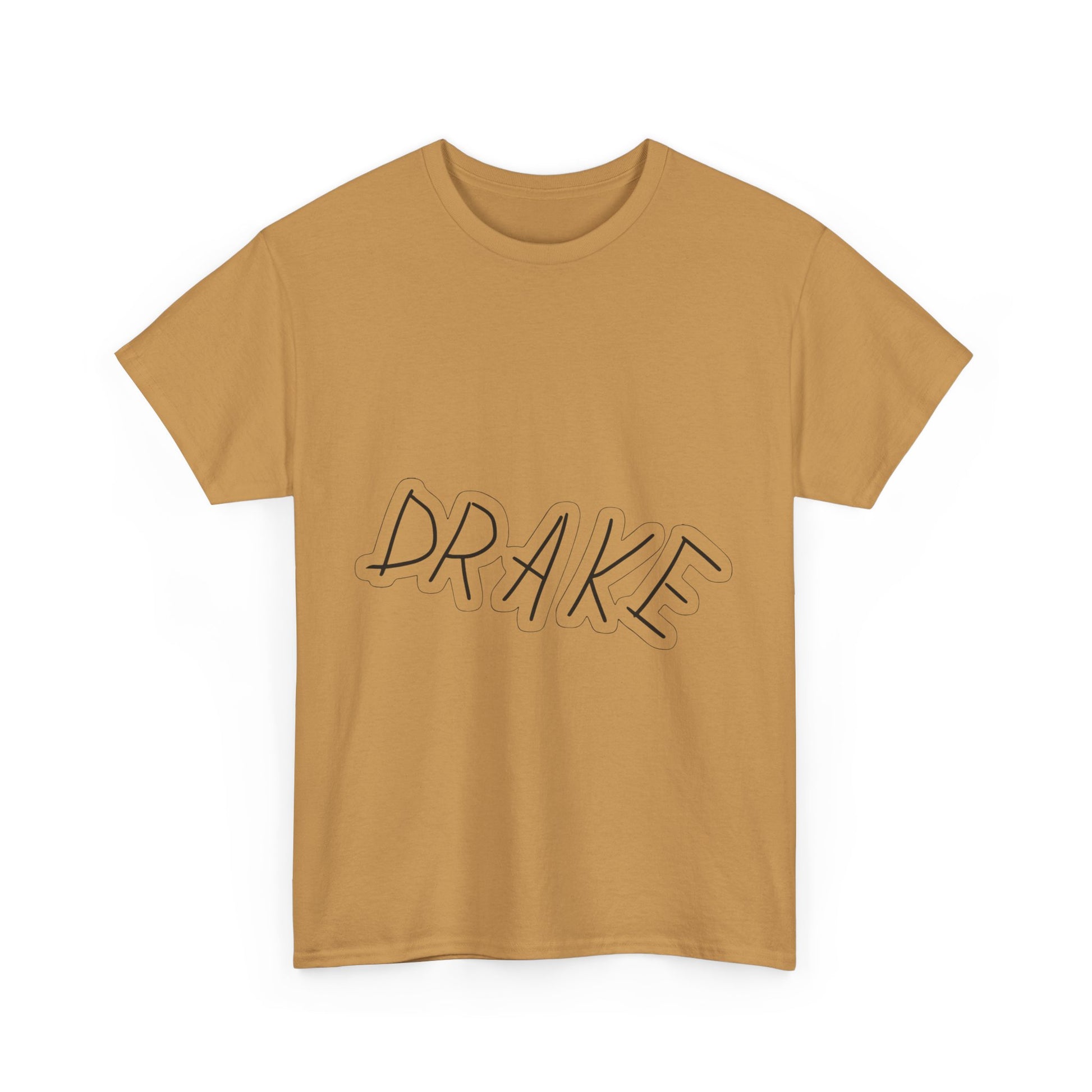 Dra-ke Graffiti Script Heavy Cotton Tee Printify