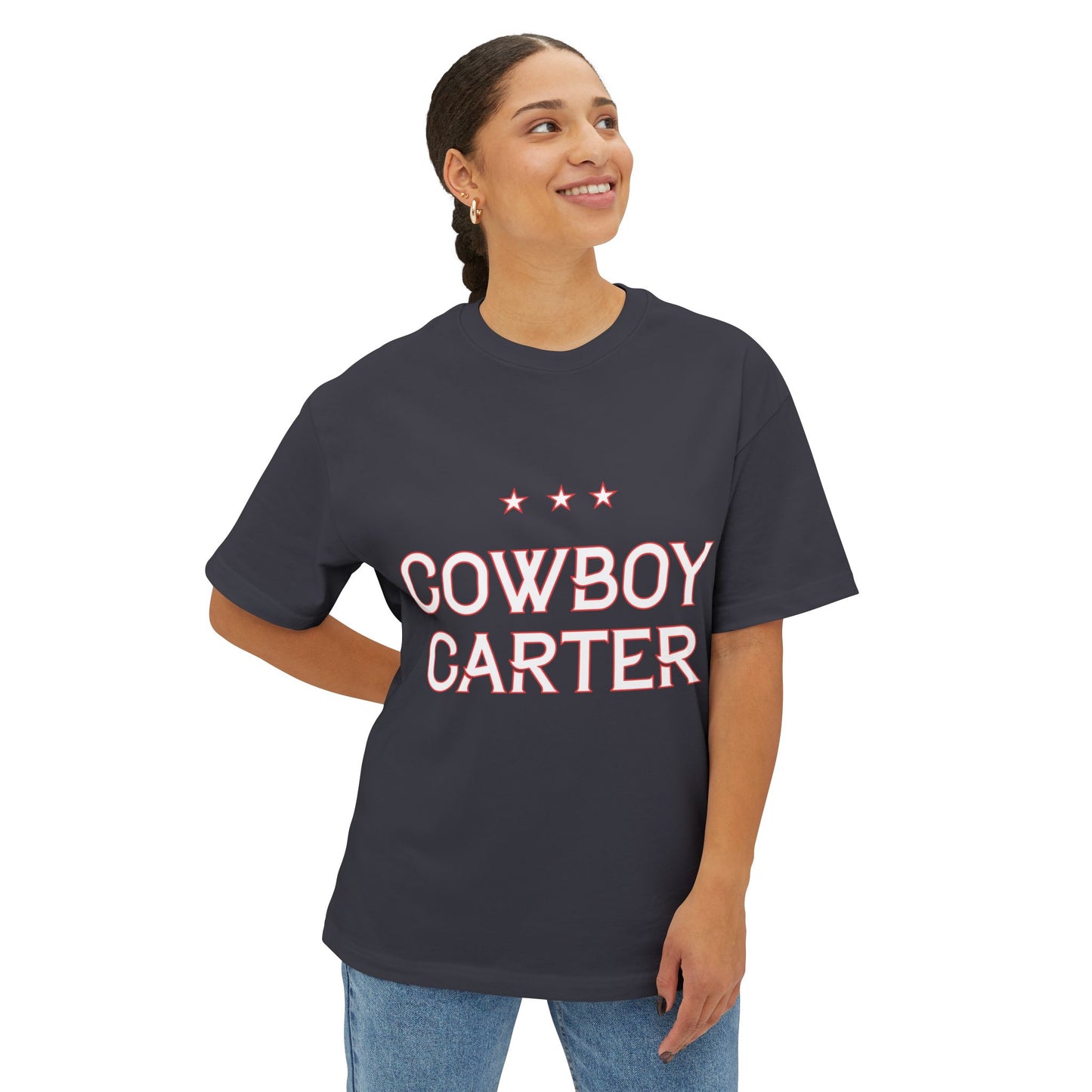 Western Cowboy Unisex Oversized Boxy Tee - snazzymerch