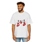 Festive Stockings Line Oversized Tee – Christmas Special Printify