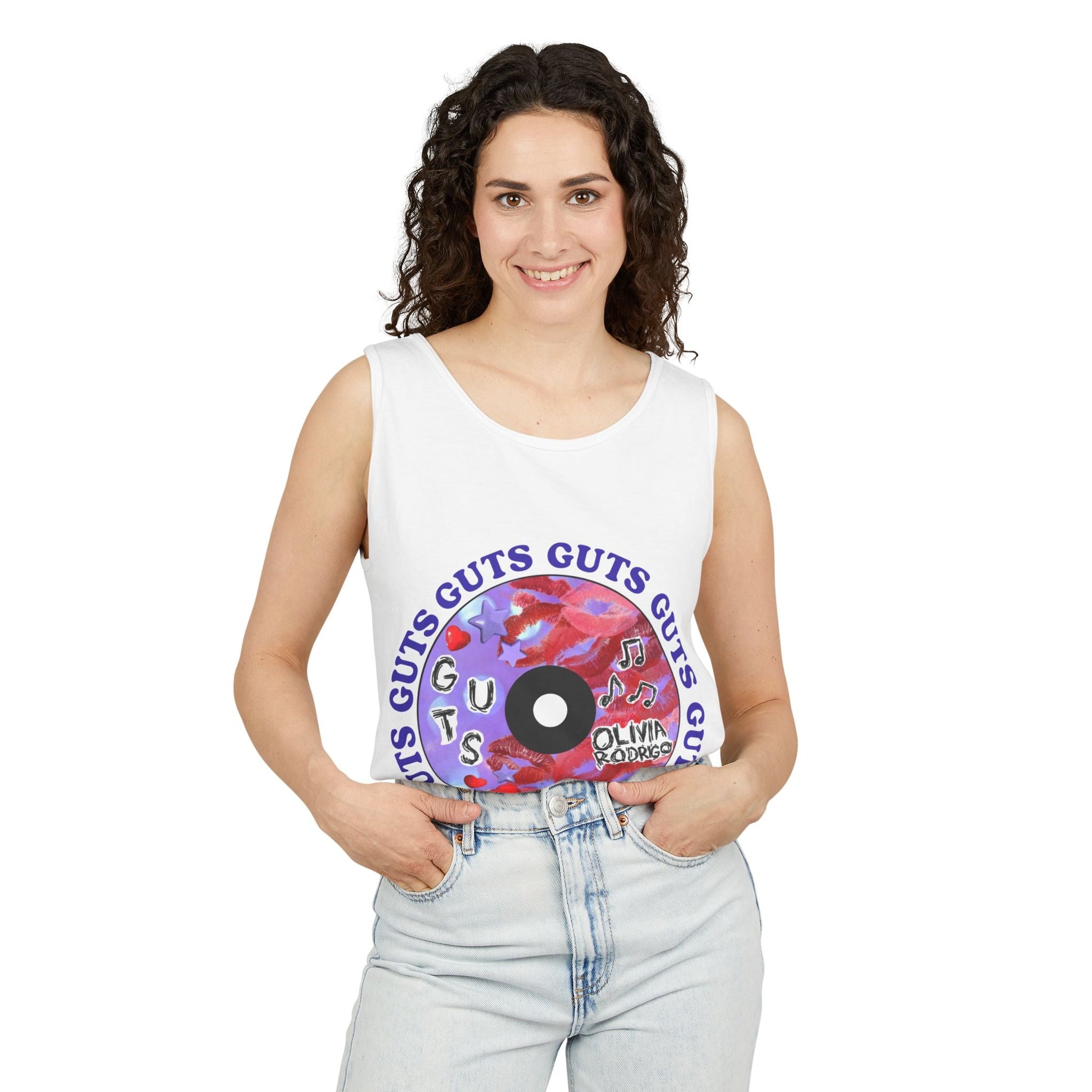 Guts Album Art CD-Dyed Tank Top Printify