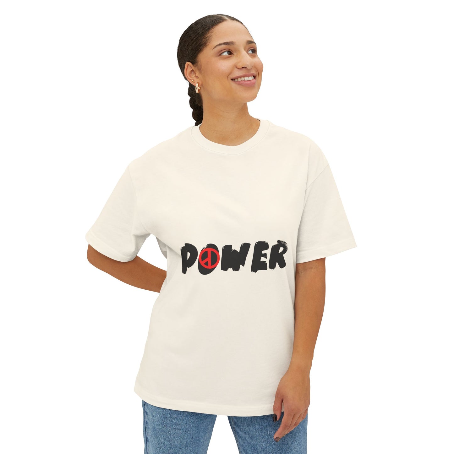 Peace Vibes Streetwear Unisex Oversized Boxy Tee - snazzymerch