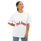 Red Dress Aesthetic Unisex Oversized Boxy Tee - snazzymerch
