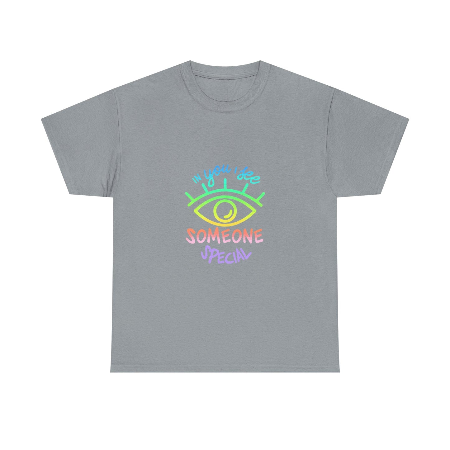 Vibrant Eye and Text Unisex Cotton Tee Printify