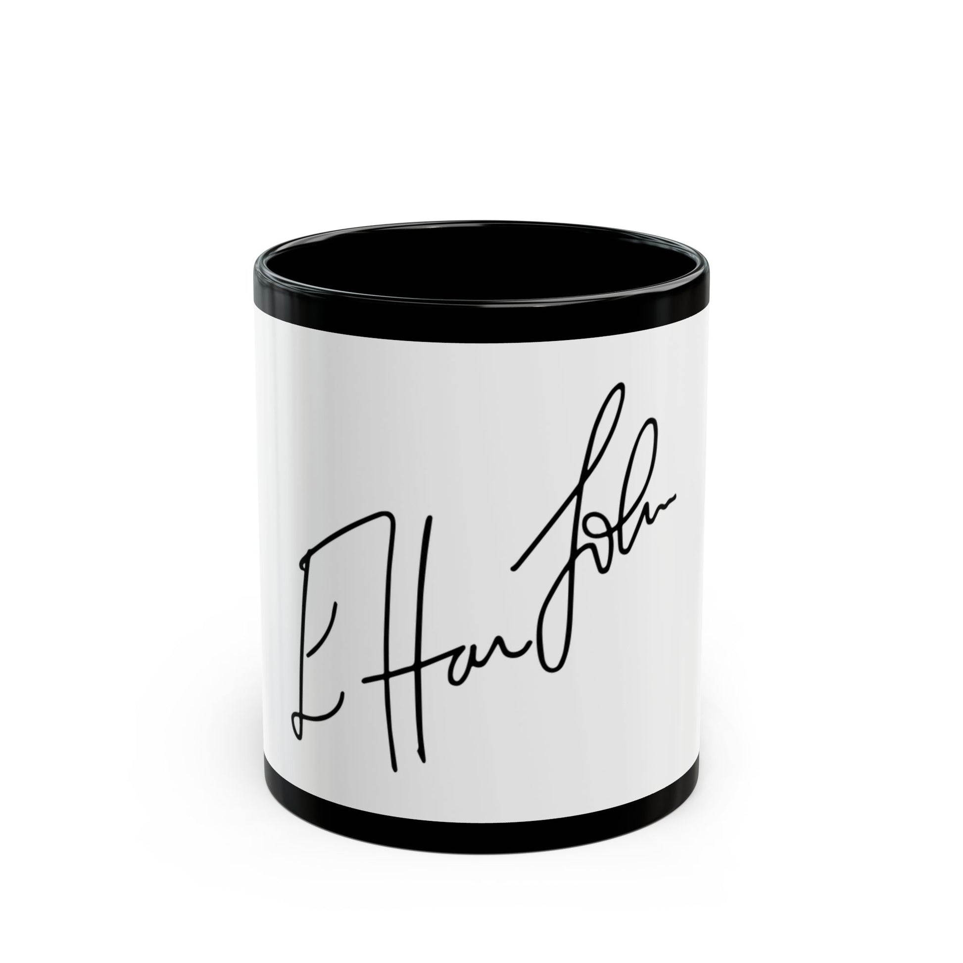 Rainbow Hat Illustration Black Mug (11oz, 15oz) - snazzymerch