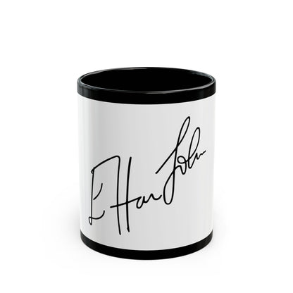 Rainbow Hat Illustration Black Mug (11oz, 15oz) - snazzymerch