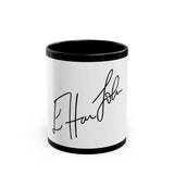 Rainbow Hat Illustration Black Mug (11oz, 15oz) - snazzymerch
