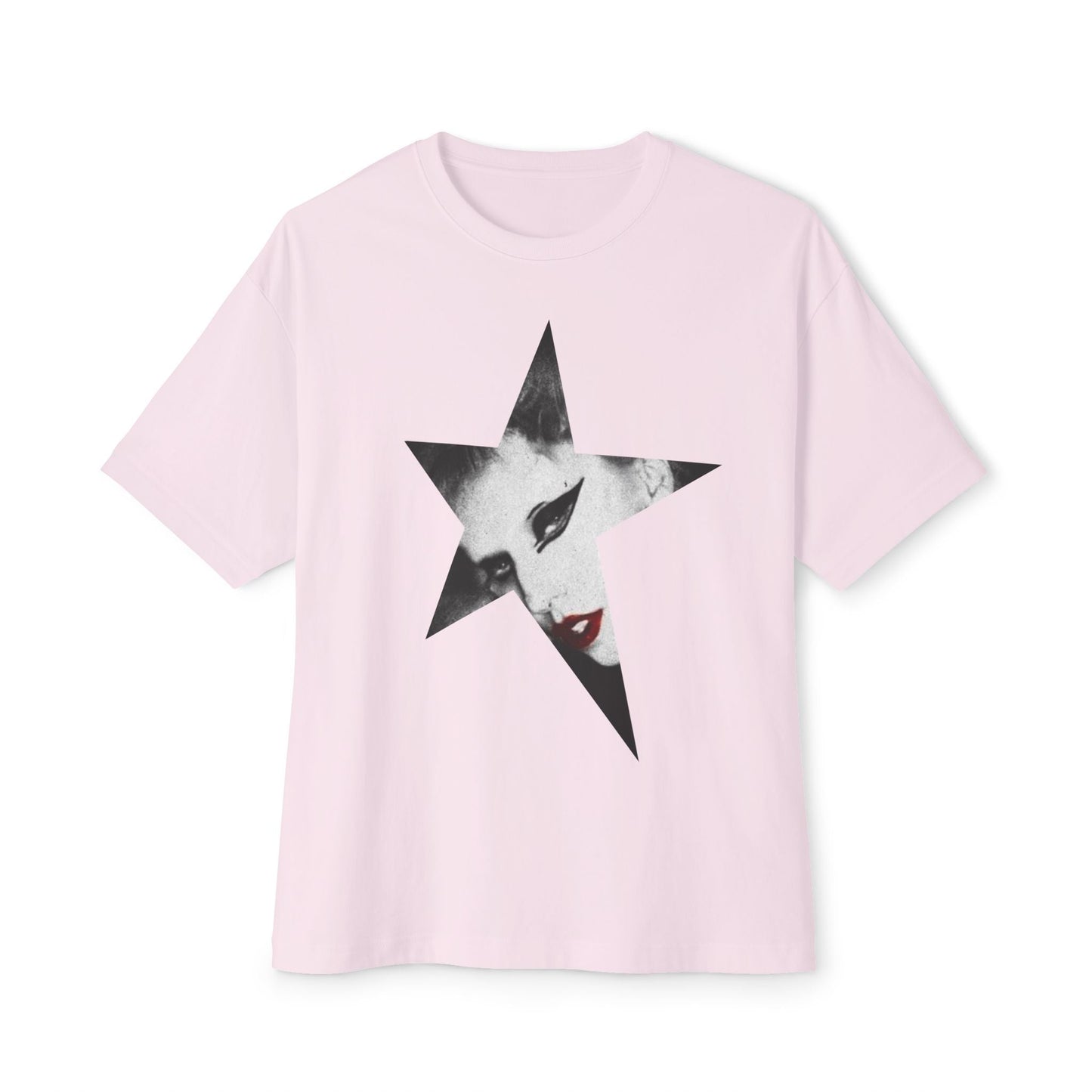 Born This Way Star Face-Unisex Oversized Tee Printify