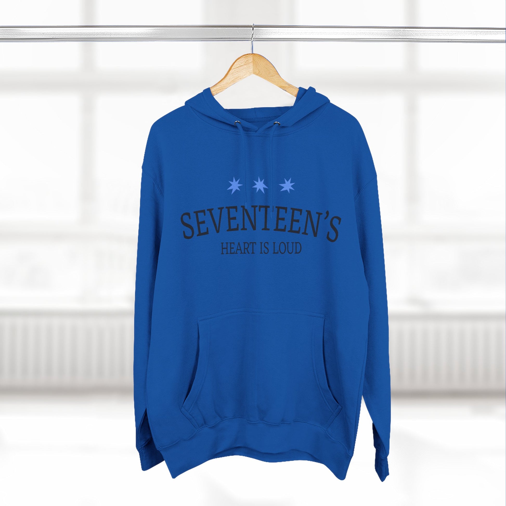 Blue Star Cluster Three-Panel Fleece Hoodie - snazzymerch