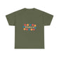 Retro Floral Groove Unisex Heavy cotton tee Printify