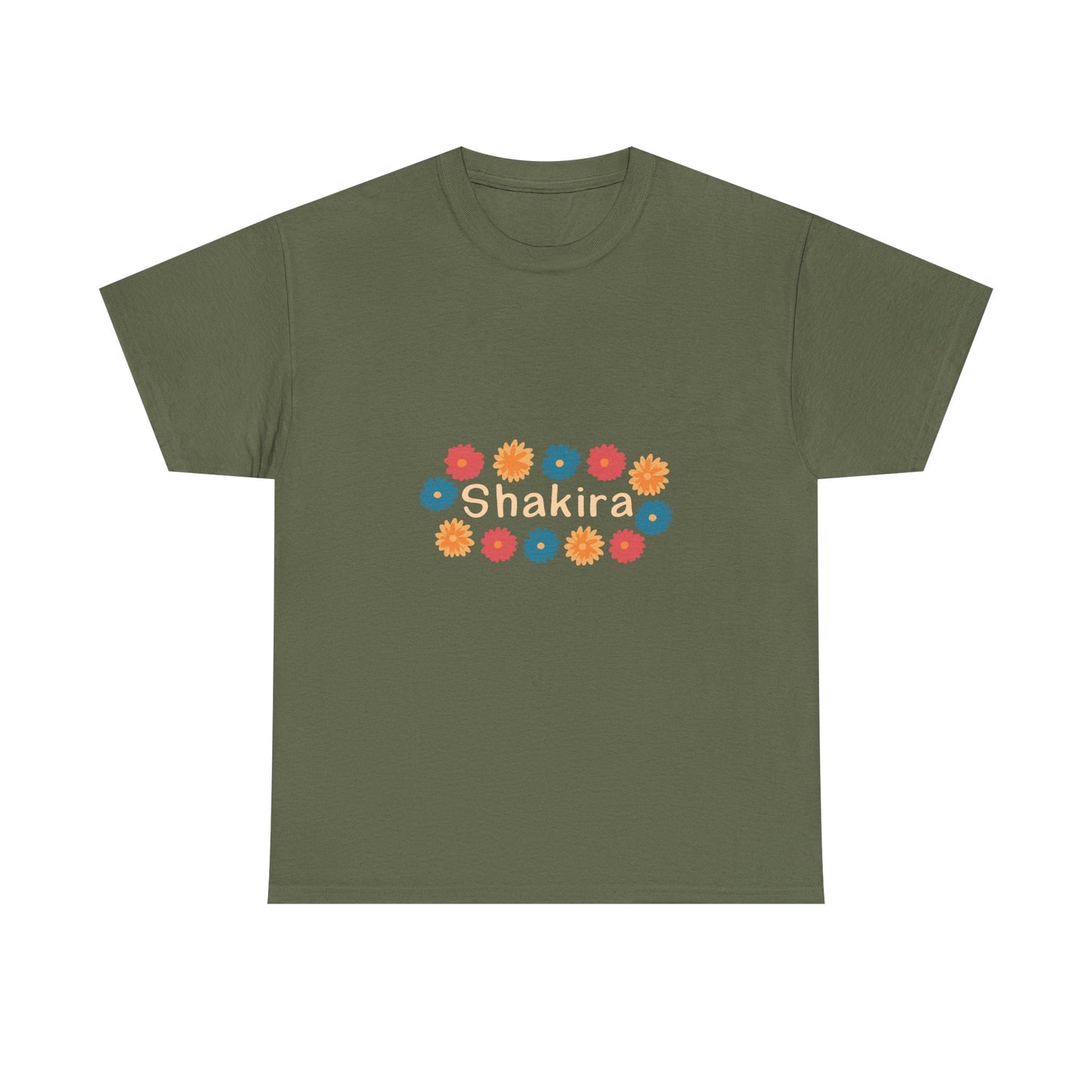 Retro Floral Groove Unisex Heavy cotton tee Printify