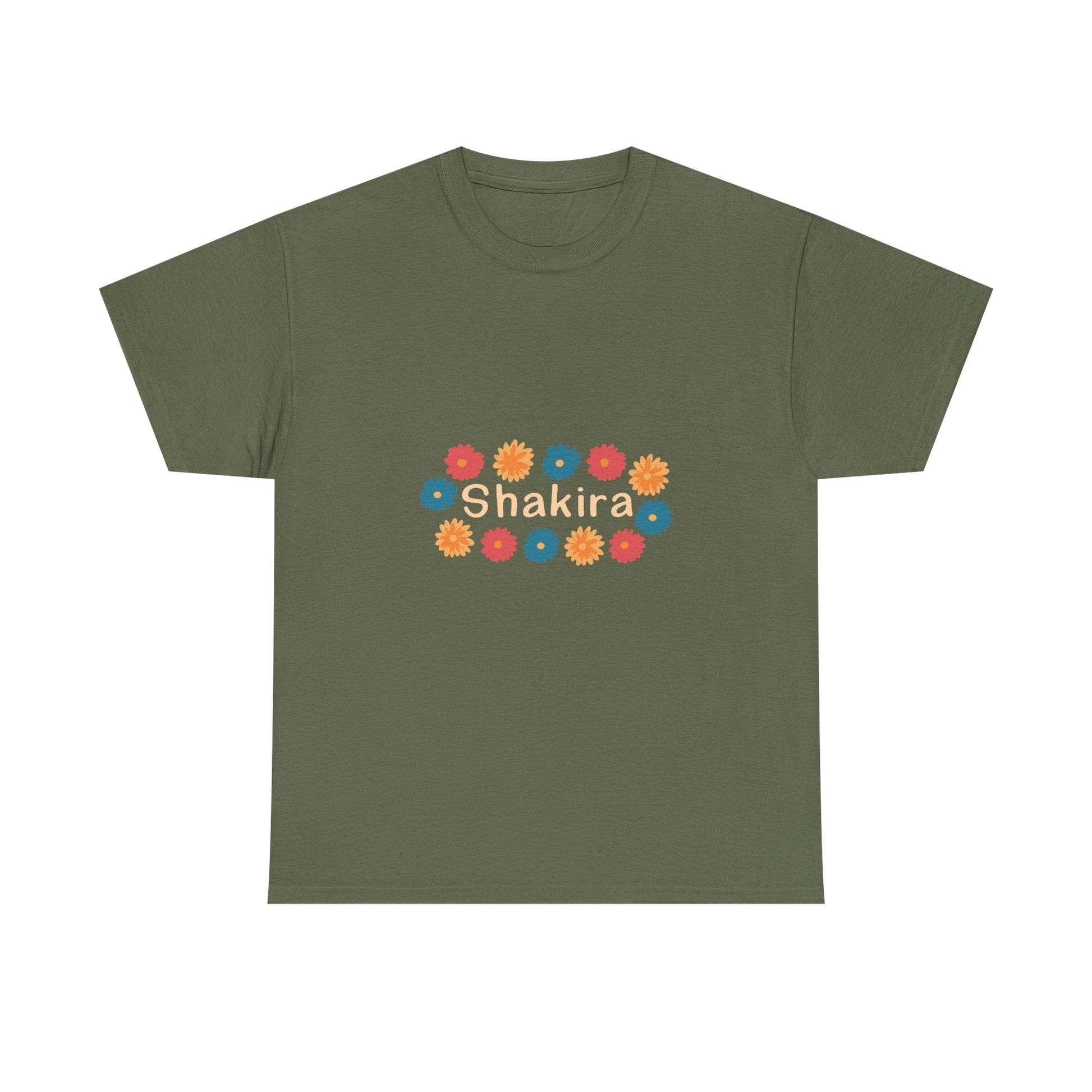 Retro Floral Groove Unisex Heavy cotton tee Printify