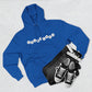 Minimal White Orbit Three-Panel Fleece Hoodie - snazzymerch