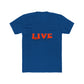 Retro Live Lettering Print Unisex Cotton Tee - snazzymerch