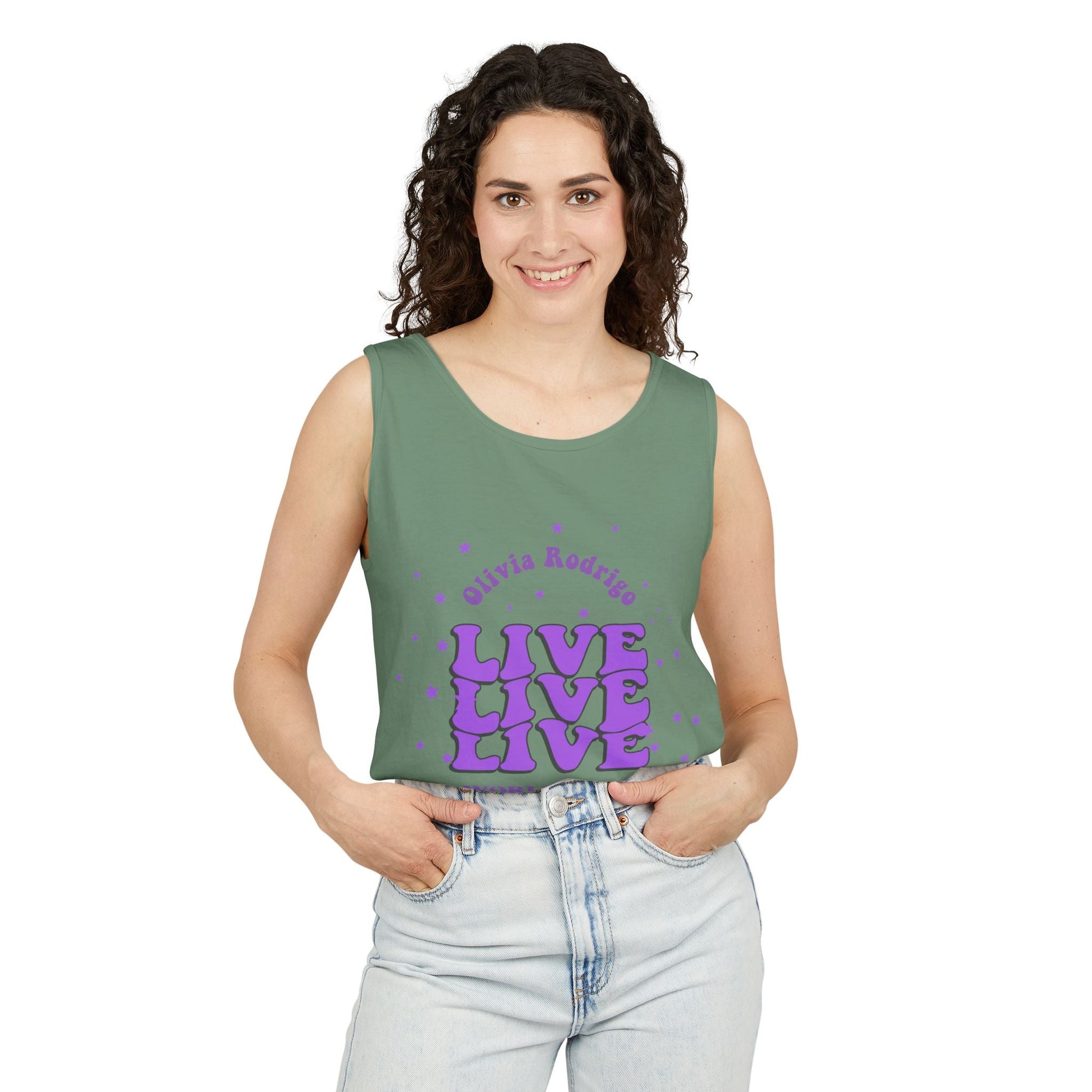 Olivia Rodrigo Live World Tour-Dyed Tank Top Printify