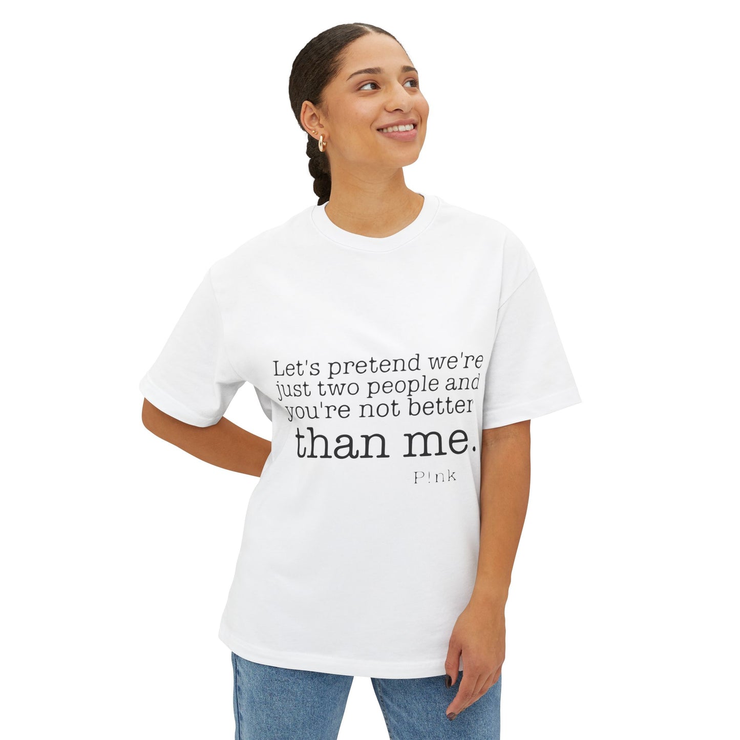 Strong & Brave Unisex Oversized Boxy Tee - snazzymerch