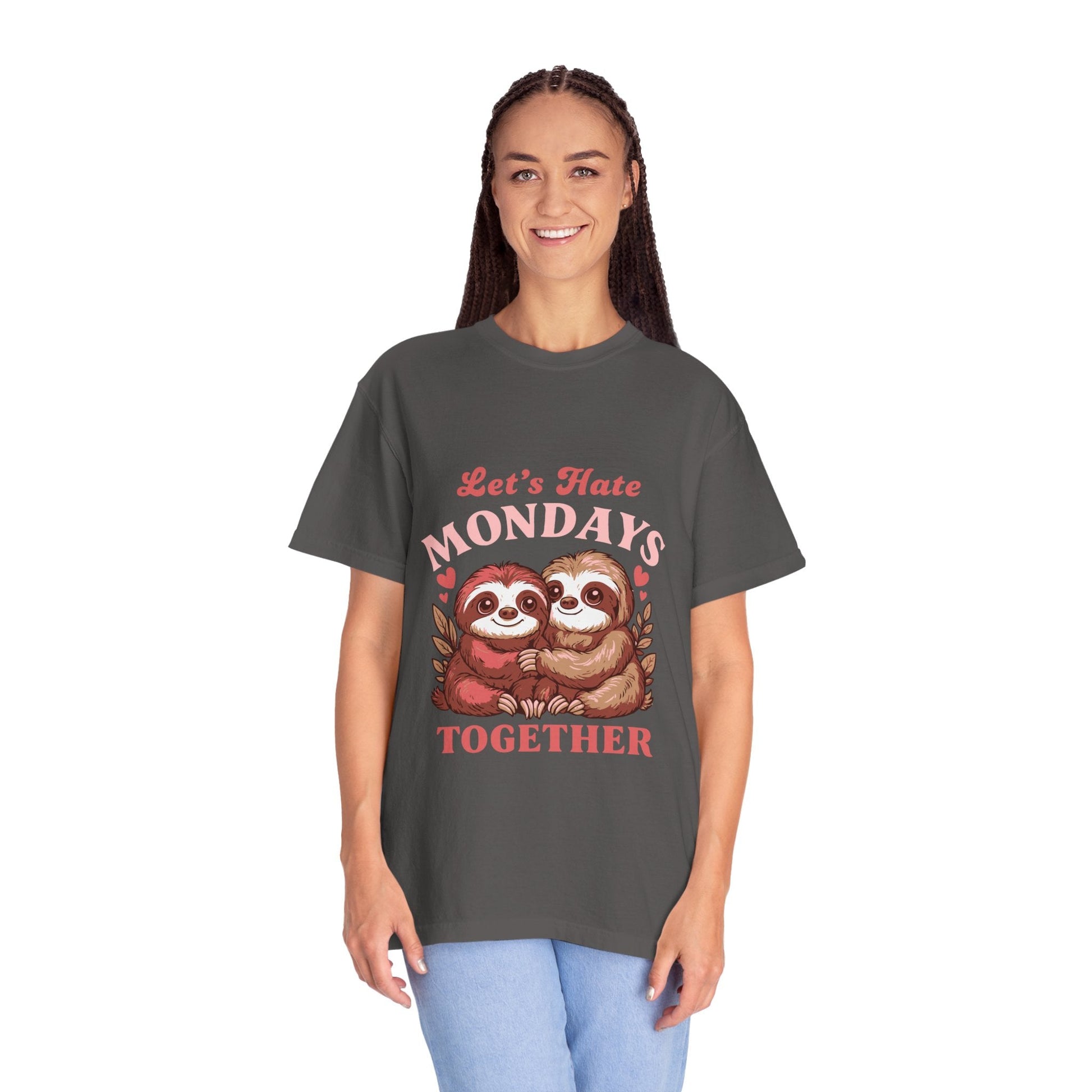 Dyed T-shirt – Snazzy Lets hate Monday Edition Printify