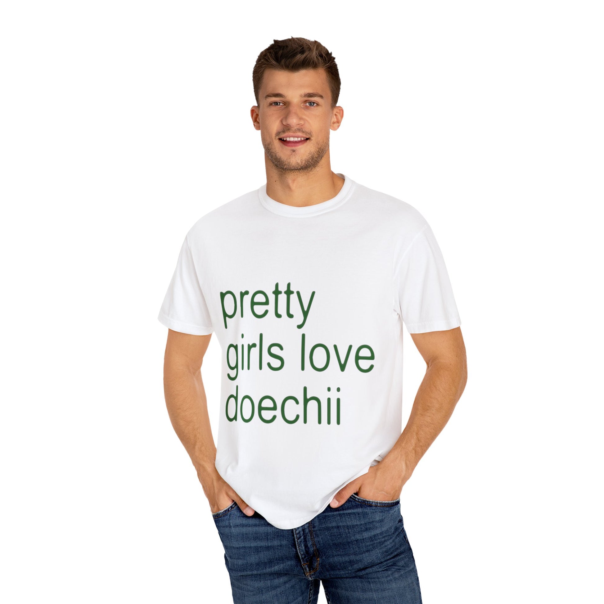 Green Text Statement Unisex Garment-Dyed T-shirt - snazzymerch