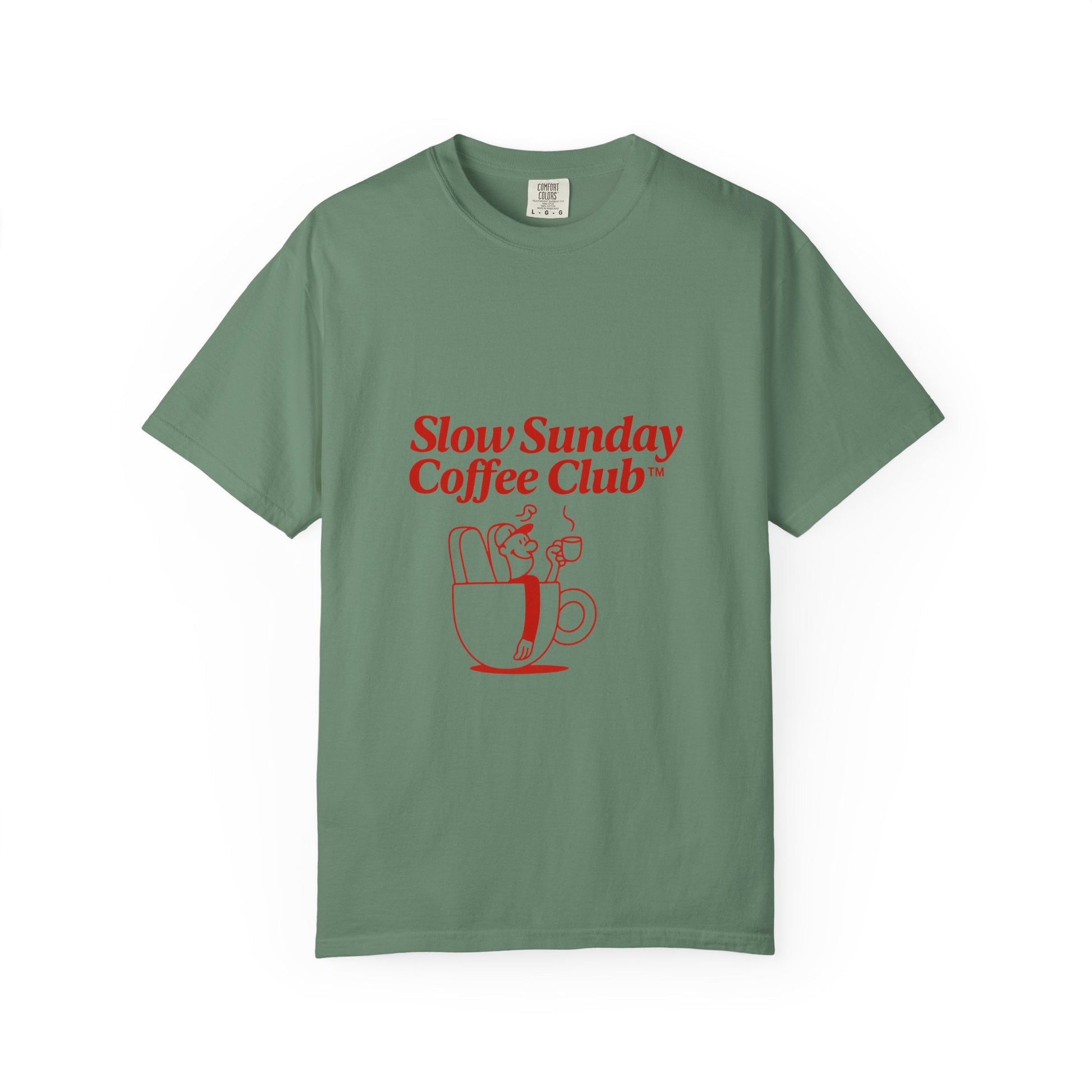 Unisex Garment-Dyed T-shirt – Snazzy Coffe Club Edition Printify