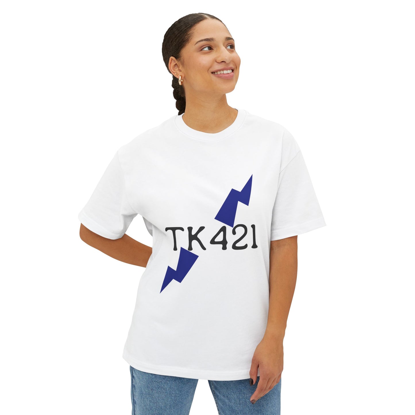 Bolt Duality Unisex Oversized Boxy tee Printify