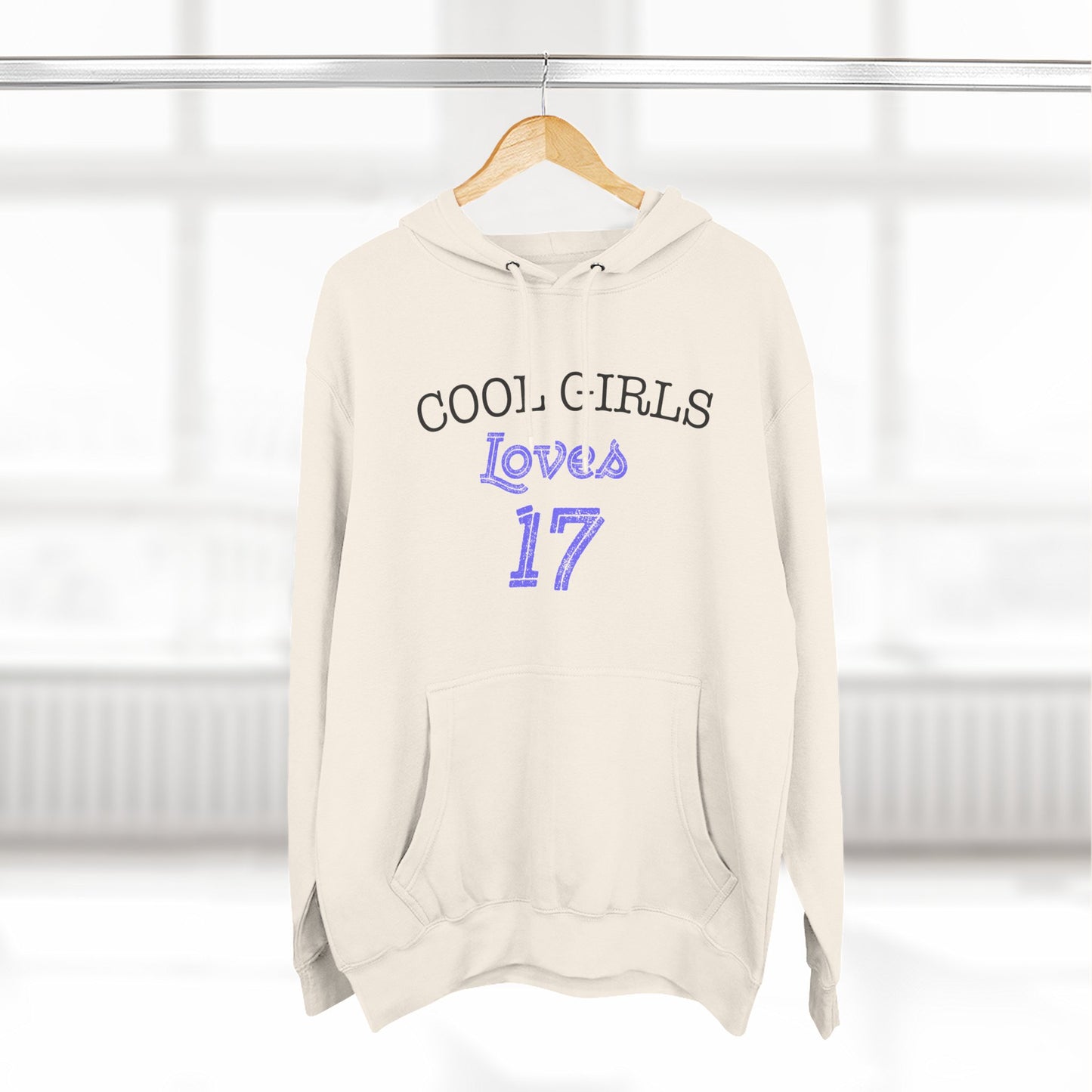 Love for 17 Graphic Three-Panel Fleece Hoodie - snazzymerch