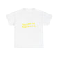 Open Vibes Yellow Script Unisex Heavy cotton Tee Printify