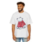 Polar Bear in Red Sweater Oversized Tee – Christmas Sale Edition Printify