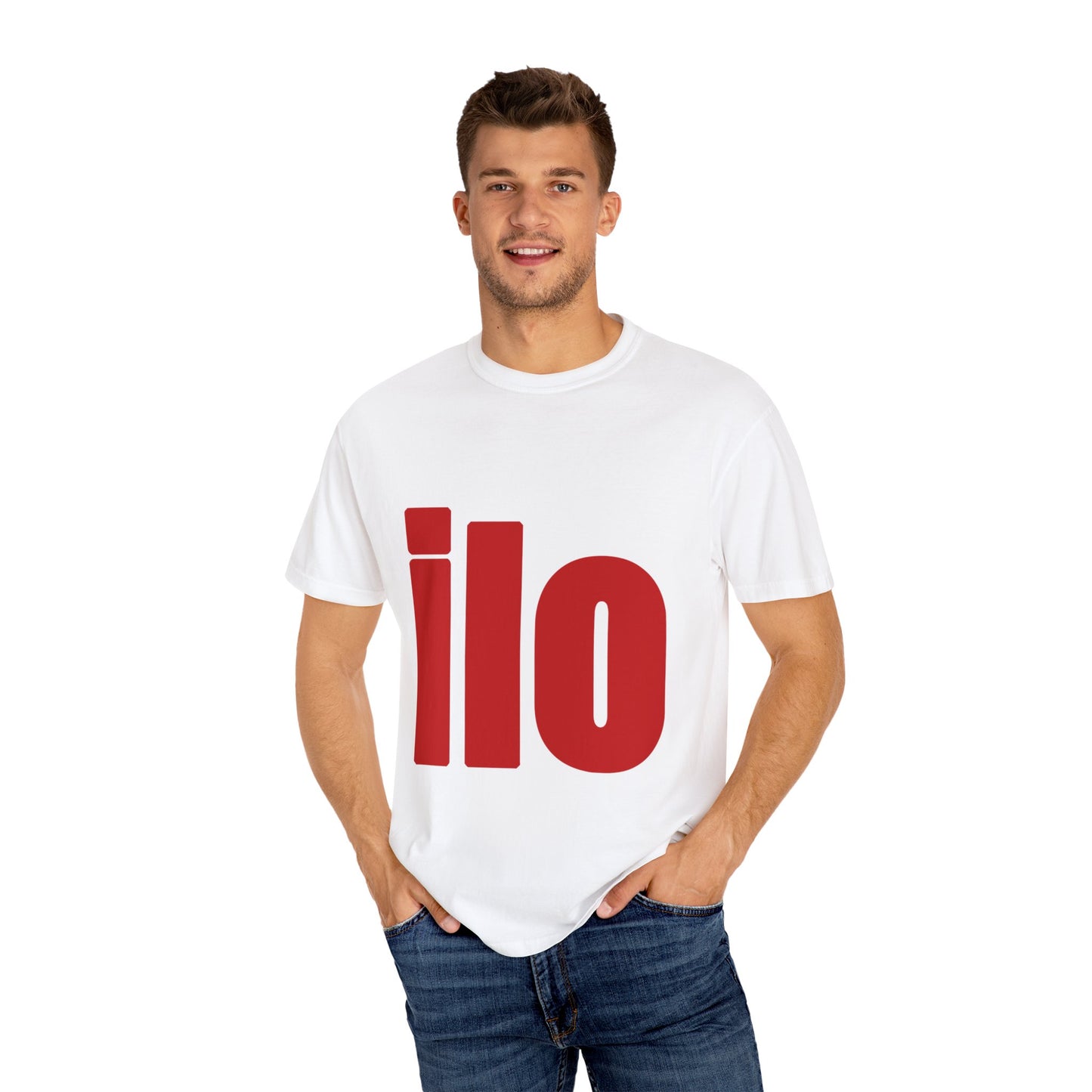 Billie Eilish Inspired Dyed T-shirt – Bold Red Block Edition Printify