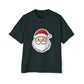 Cute Santa Face Oversized Tee – Festive Christmas Red T-Shirt Printify