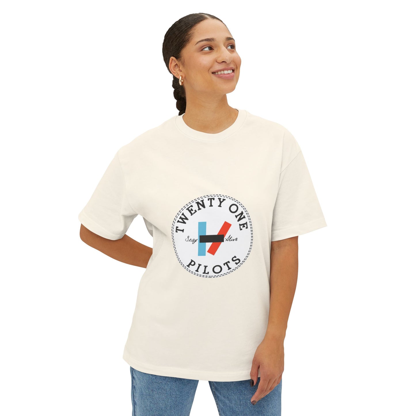 Trident Glow Unisex Oversized Boxy Tee - snazzymerch