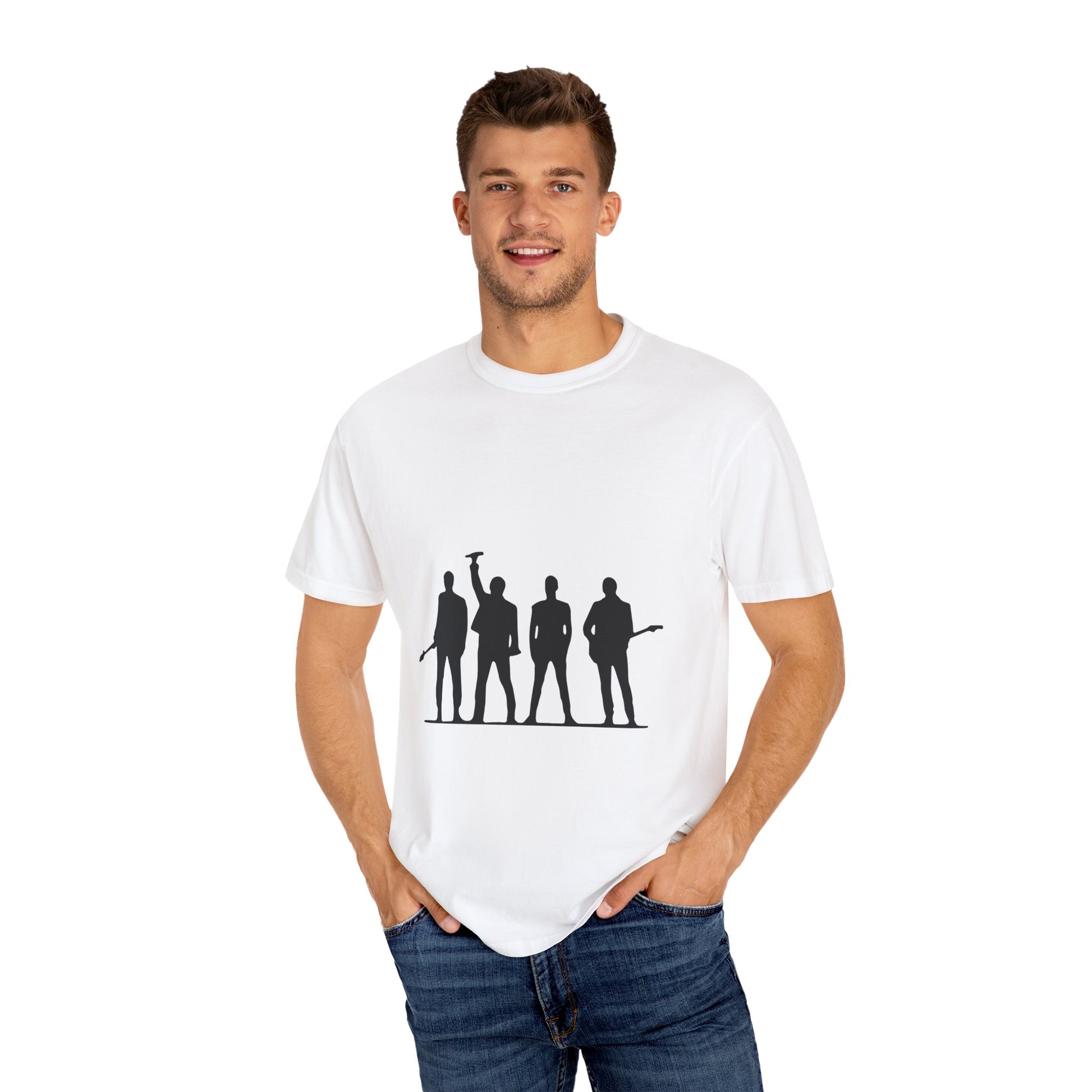 Retro Rock Vibes Unisex Garment-Dyed T-shirt - snazzymerch
