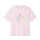 Minimalist Divide Symbol with Brush Oversized Boxy Tee Printify